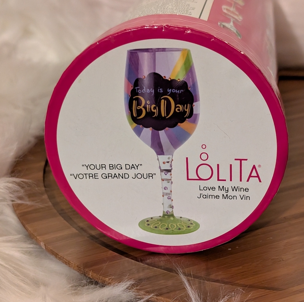 ☘️ 3/$33 Lolita "Your Big Day" Wine Glass - (NIB) ☘️ 3 for $33 ☘️ - Picture 2 of 9
